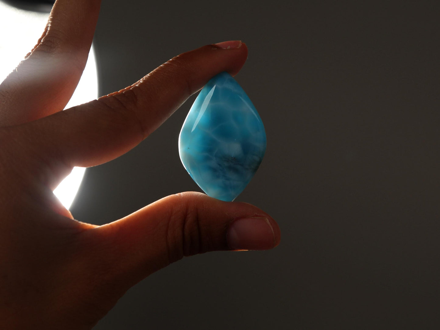 TOP Grade Larimar Stone, AAA Ocean Blue Larimar Cabochon, Larimar Palm Stone, Larimar specimen stone crystal, Christmas gift