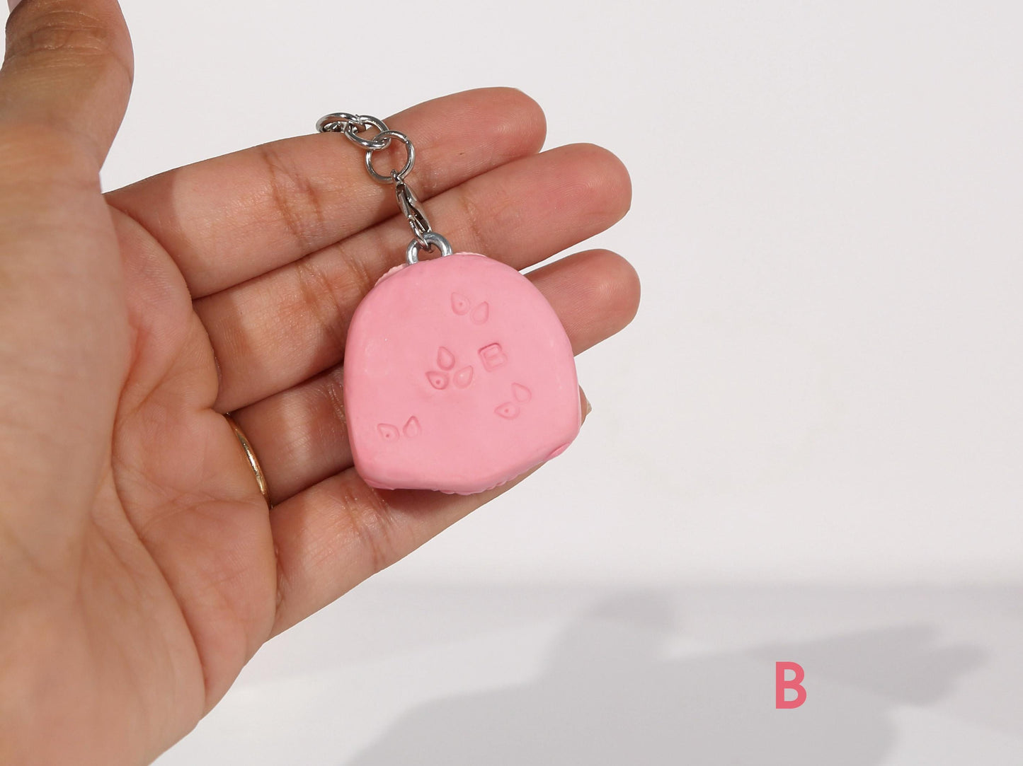 Breloque en cristal de larimar pour sac à main, breloque en pierre pour bourse, larimar AAA, cadeau rose, cadeau de Noël