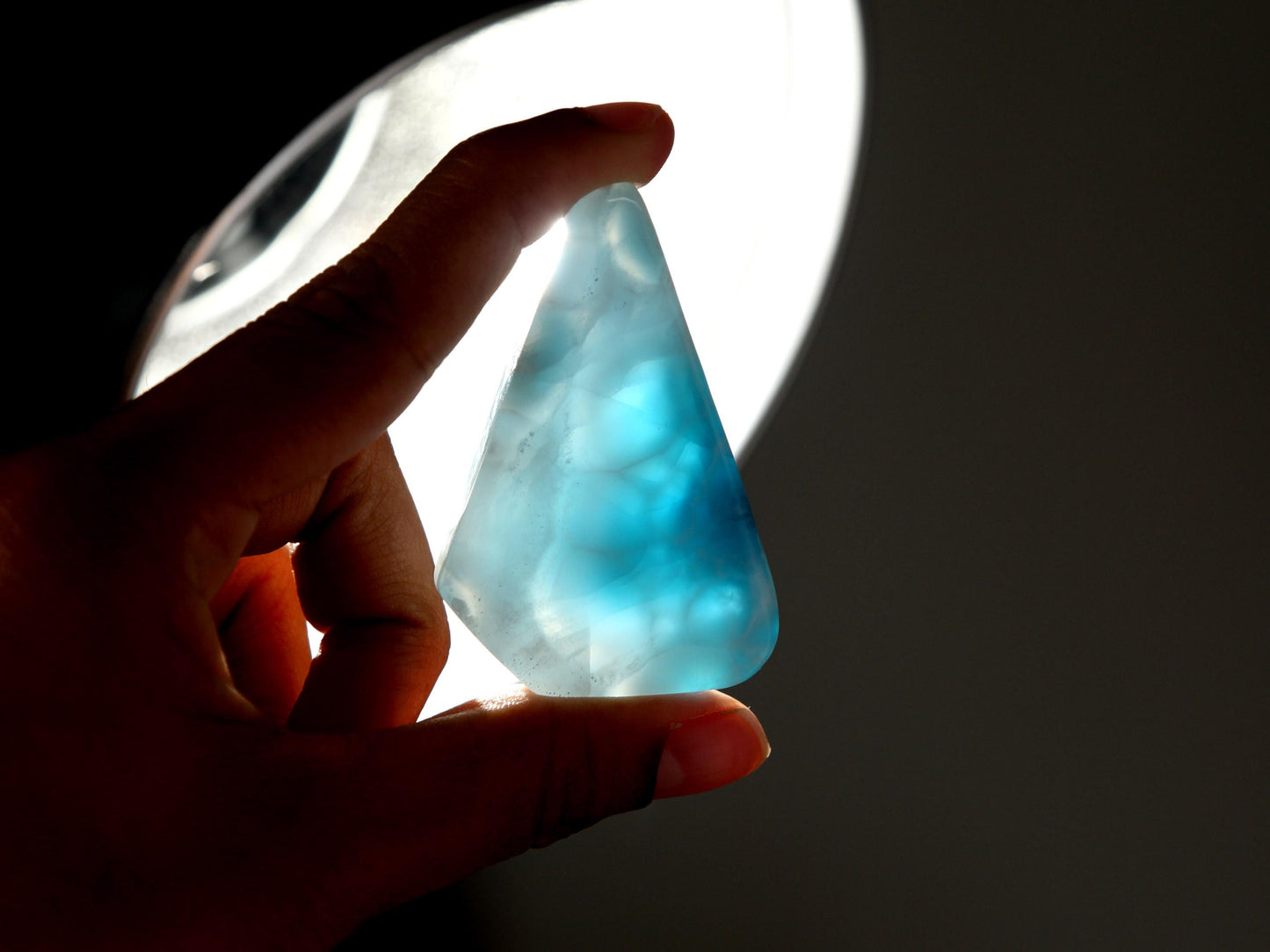 Dalle de pierre Larimar bleu océan AAA, Larimar bleu de qualité supérieure, Larimar bleu exceptionnel, Cadeau de Noël