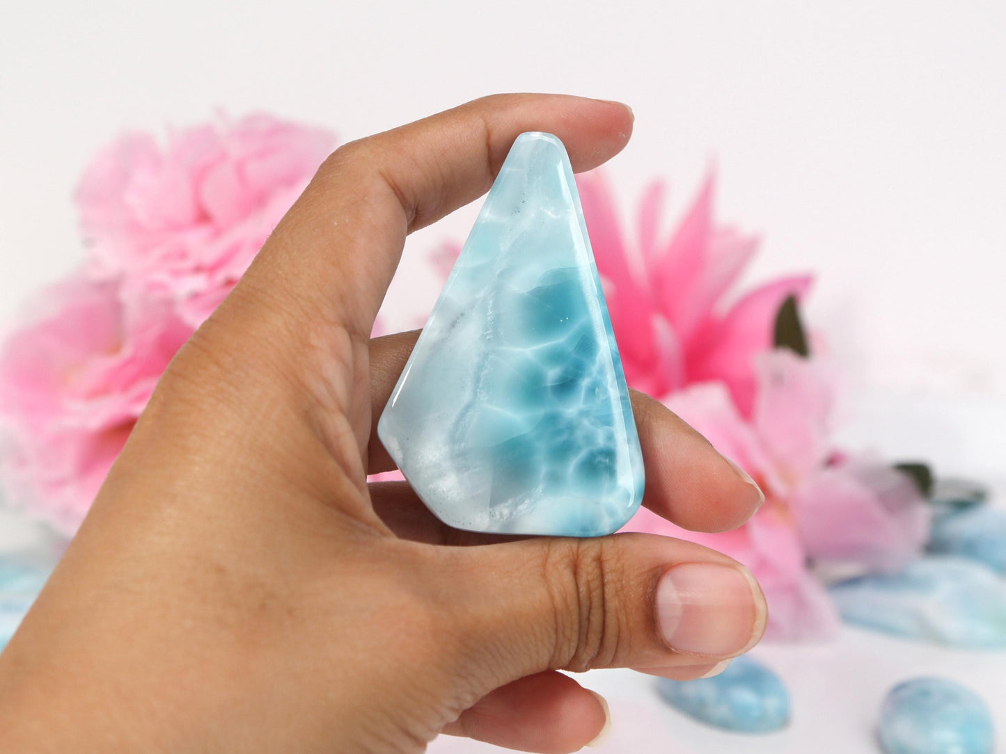 Dalle de pierre Larimar bleu océan AAA, Larimar bleu de qualité supérieure, Larimar bleu exceptionnel, Cadeau de Noël