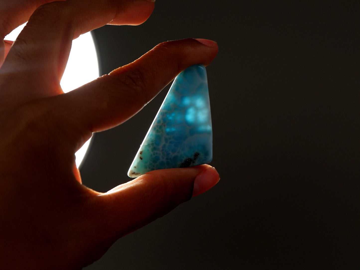 Ocean Blue Polished Larimar Slab, AAA Larimar Slice, Larimar Specimen, Crystal Slab, Christmas gift