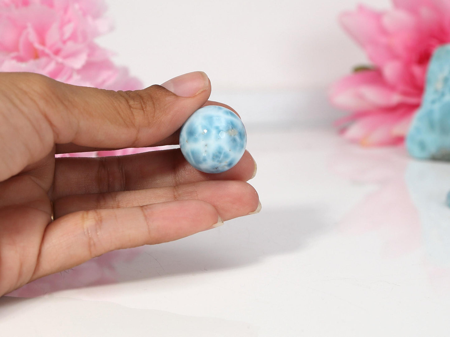 OCEAN BLUE Larimar Sphere, Larimar Stone Ball, Crystal Sphere, Christmas gift