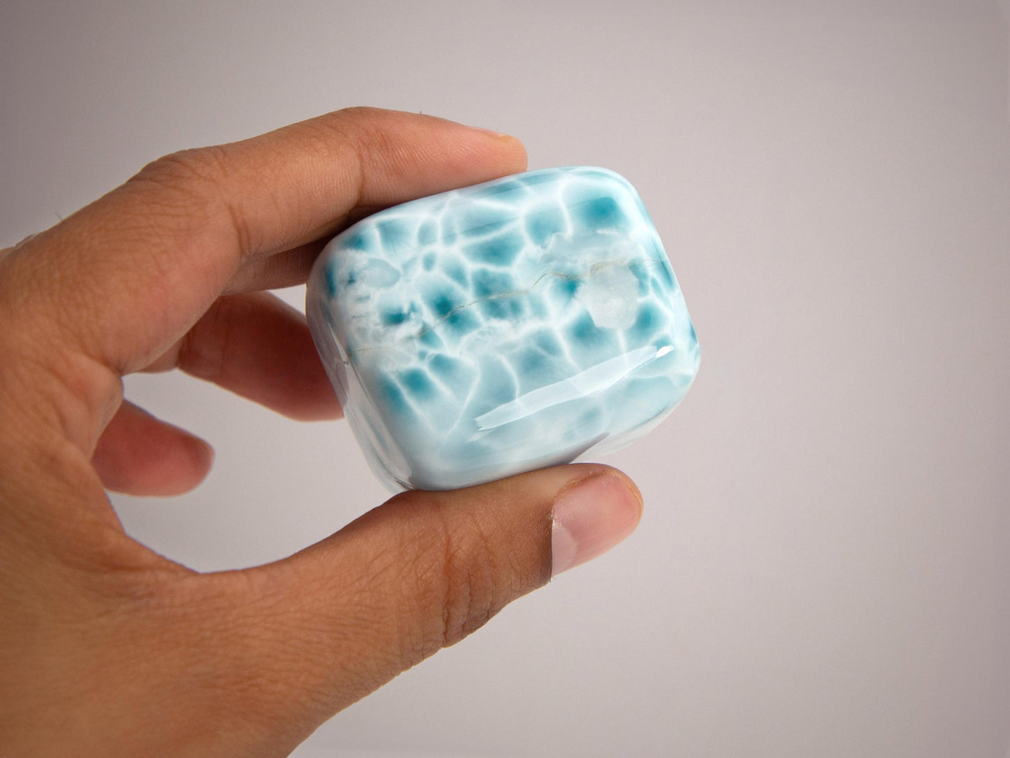OCEAN BLUE Larimar Stone Specimen Cube, AAA Freeform Larimar Stone, Super Blue Larimar, Christmas gift