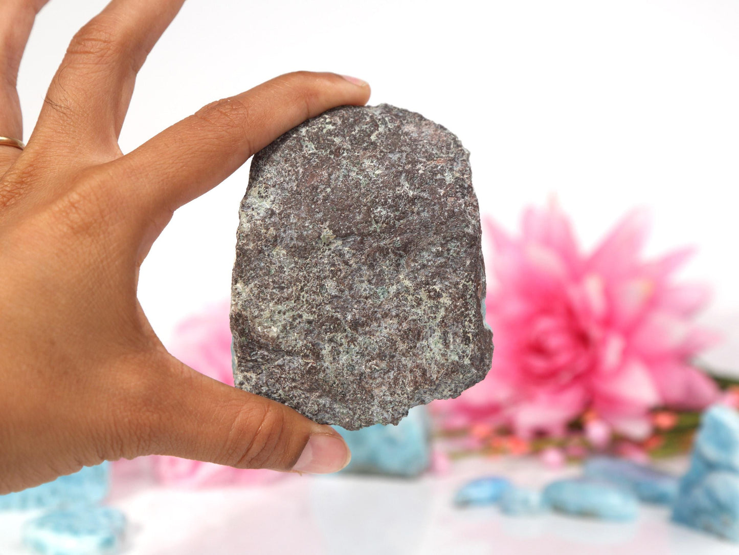 DEEP BLUE Semi-Polished Larimar Stone Slab, Semi Polished Blue Larimar, Super Blue Larimar, Christmas gift