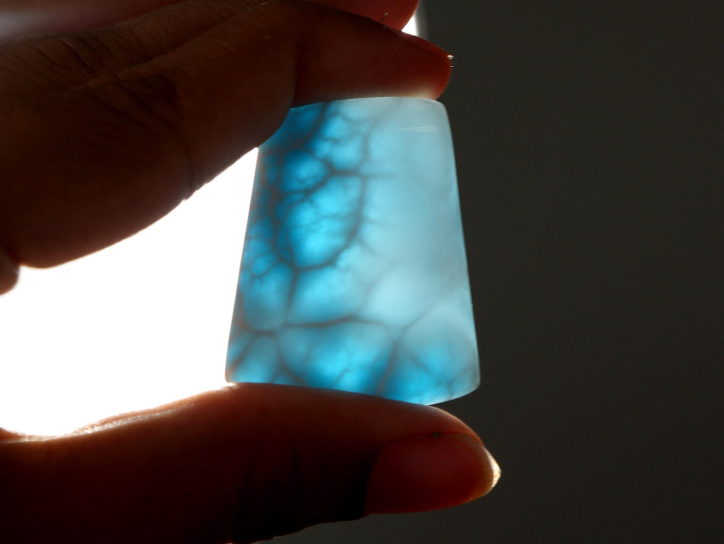 OCEAN BLUE Larimar Stone, Top Grade AAA Larimar Cabochon, Super Blue Larimar Palm Stone Specimen, Christmas gift