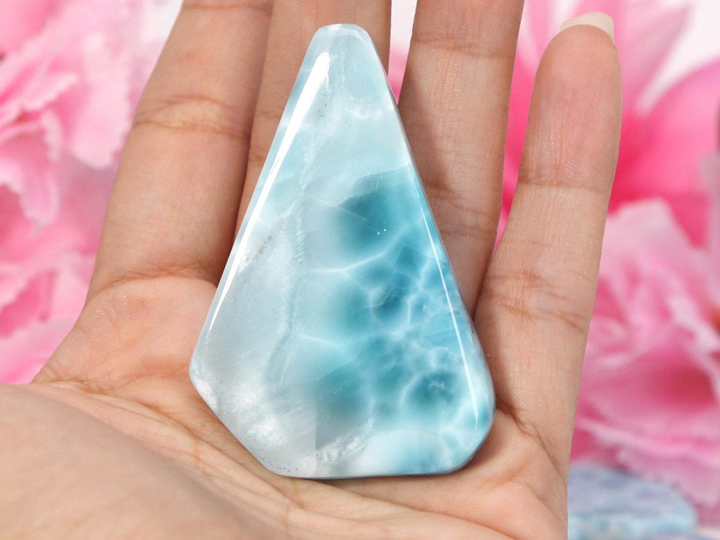 Dalle de pierre Larimar bleu océan AAA, Larimar bleu de qualité supérieure, Larimar bleu exceptionnel, Cadeau de Noël